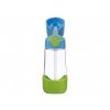 Lahev na pití s brčkem 450 ml - Modro/zelená