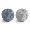 MUSHIE - Silikové kostky pop-it 2ks - Tradewinds/Stone