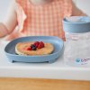 Dělený talířek s přísavkou 2v1 - Modrý