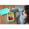 Silikonový bento box na svačinu 700 ml - Modrá/zelená