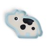 Silikonový talíř stick and stay Dotti - modrý