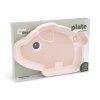Silikonový talíř stick and stay Pigee - růžový