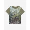 Minymo - Chlapecké tričko s krátkým rukávem - Khaki dino