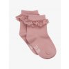 Minymo - Dívčí ponožky s krajkovým lemem - Ash Rose