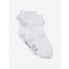 Minymo - Dívčí ponožky s krajkovým lemem - White