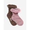Minymo - Dívčí ponožky s krajkovým lemem - 2pack - Lilas