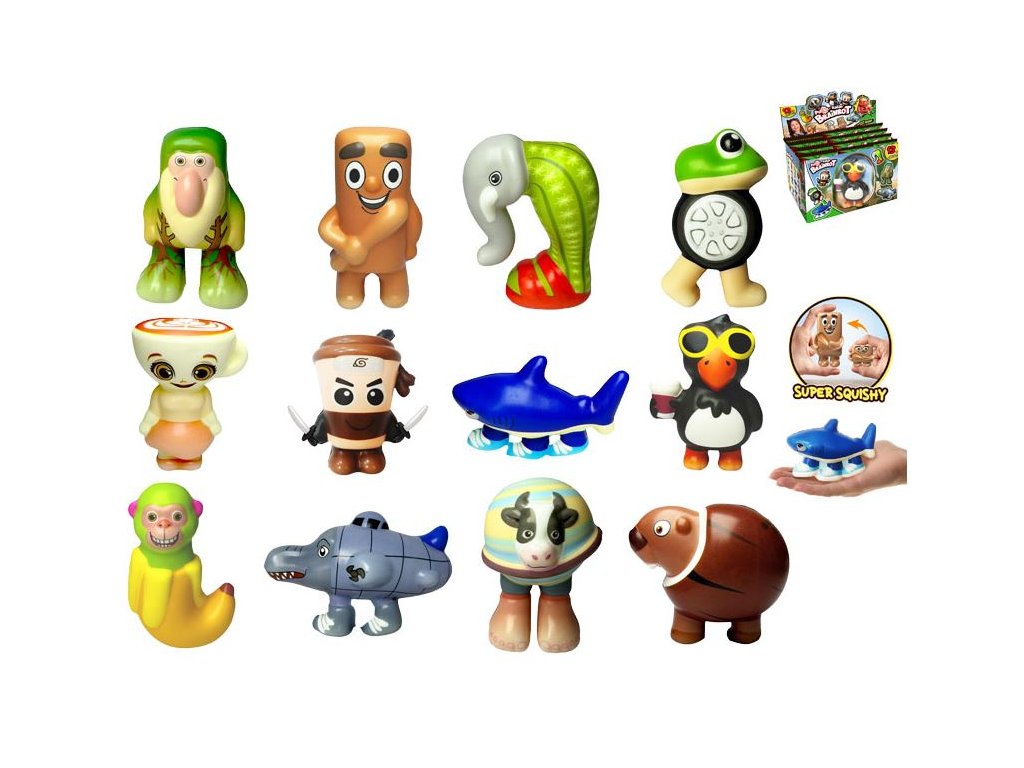Brainrot PuffUps Squishy – náhodný výběr postavičky, překvapení v sáčku, cena za 1 ks, www.majjam.cz