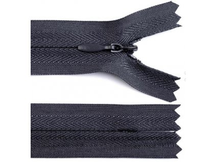 Spirálový zip skrytý 3mm šedá