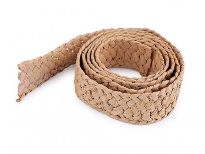 Splétaný popruh 30mm Hnědá přírodní