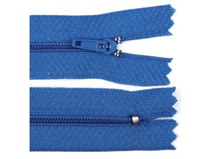 Spirálový zip 3 mm, pinlock modrá