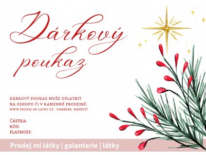 Dárkový poukaz - Krásné Vánoce