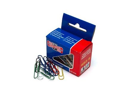 Kancelářské sponky 453 RON 100ks 32mm barevné