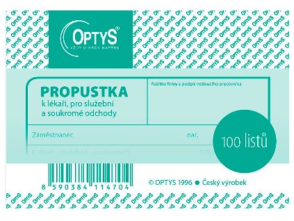Propustka A7 - OP 1147
