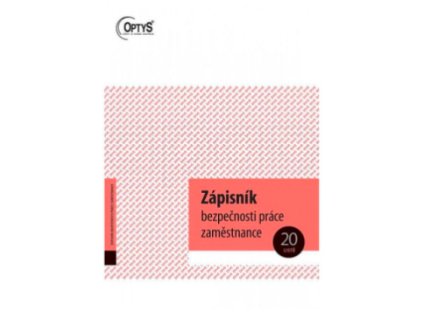 OPTYS - 1221 Zápisník bezpečnosti práce pracovníka A5