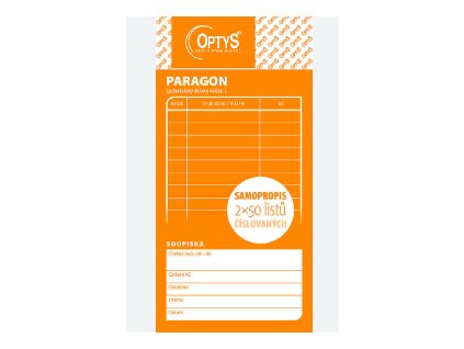 OPTYS - Obchodní paragon 2x50 listů propisovací - OP 1089