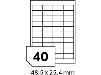 Print etikety A4 - 48,5 x 25,4 mm