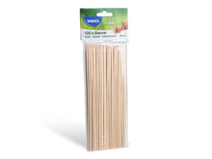 Dřevěné hrocené špejle 200 x 3 mm, balení 100 kusů, vhodné na grilování, párty i výtvarné tvoření z www.majjam.cz