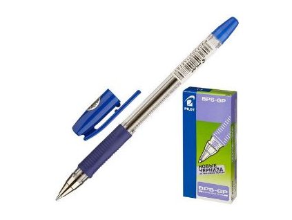 Kuličkové pero Pilot BPS-GP 0.7 modré – detail úchopu a hrotu z www.majjam.cz