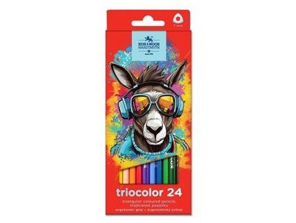 Trojhranné pastelky Koh-i-Noor Osel 24 ks – kvalitní pastelky pro dětské kreslení