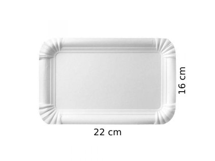 Papírové tácky 22 × 16 cm, balení 10 ks – pevné jednorázové tácky ze zdravotně nezávadného papíru z www.majjam.cz