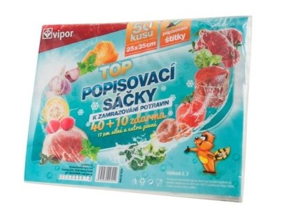 Zamrazovací sáčky HDPE č. 2 – pevné sáčky pro dlouhodobé uchování potravin v mrazáku, od –20 °C do +40 °C – z www.majjam.cz