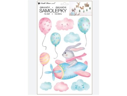 Samolepky na zeď - Zajíc v letadle