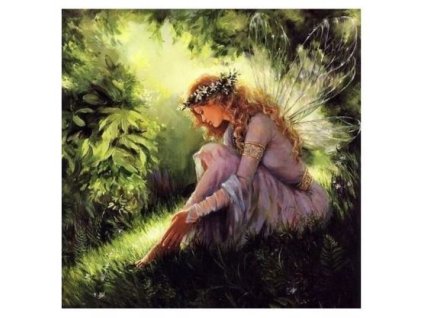 Diamantový obrázek - Lesní víla - 30x40cm