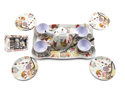 Dětská čajová sada 15 ks – plechové nádobí pro hru na kuchyňku, rozměry balení 32x21x10 cm, EAN 8592190851422, vhodné od 3 let, k zakoupení na www.majjam.cz nebo v prodejně Vamberk Husovo náměstí 3