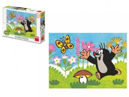Puzzle Krtek a houba 66x47cm 24 dílků - 24m+