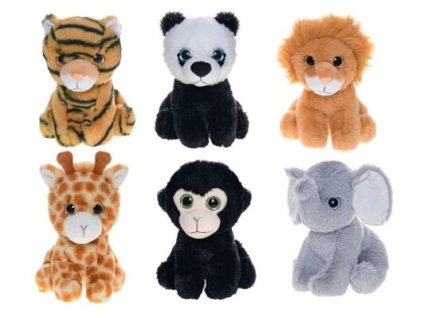 Zvířátko safari plyšové 20 cm velké oči