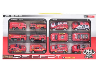 Sada aut požárních 7-8cm 6ks volný chod + 6ks kov na zpětný hod v krabičce