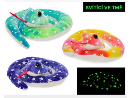 Had plyšový 15cm svítící ve tmě 3barvy 0m+