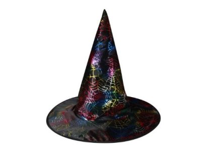 Klobouk čarodějnický skládací dospělý 38 cm v sáčku karneval