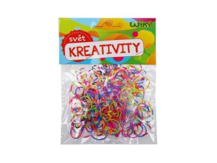 Kouzelné zaplétací gumičky pruhované, mix barev 200 ks