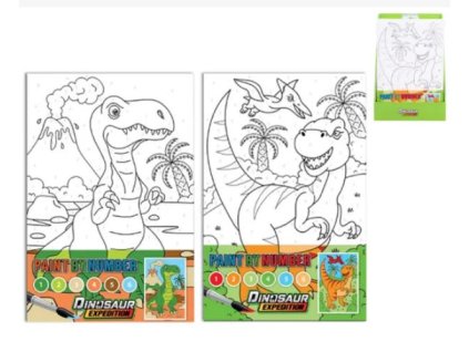 Malování podle čísel - plátno 29,7x19,5cm se štětcem s barvami