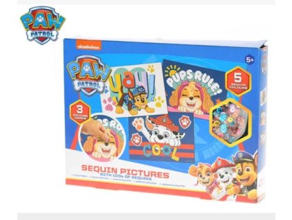 Paw Patrol mozaika nalepovací kuličky 3druhy obrázků 21x15cm v krabičce