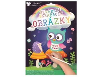 Škrabací obrázky - Sovička - 2 archy