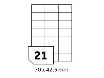 Print etikety A4 - 70 x 42,3 mm