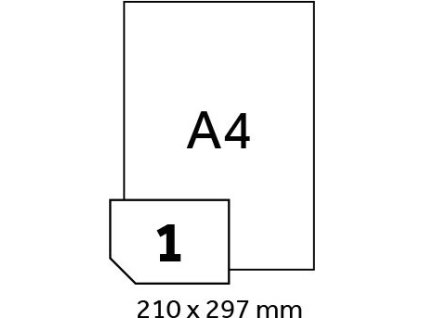 Print etikety A4 - 210 x 297 mm