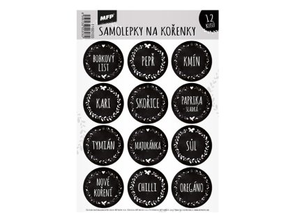Samolepky na kořenky 16,2x23cm - koření