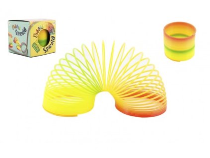 Spirála/pružina duhová plast průměr 7,5cm