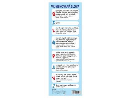 Vyjmenovaná slova, záložka