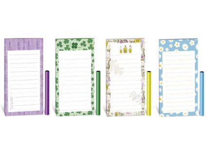 Magnetický blok s tužkou 7x14 mix