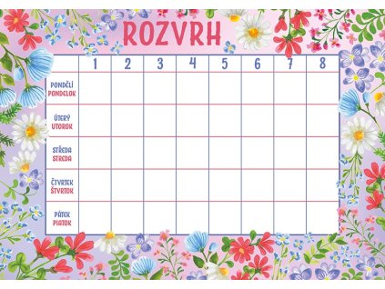 Rozvrh hodin - Květin