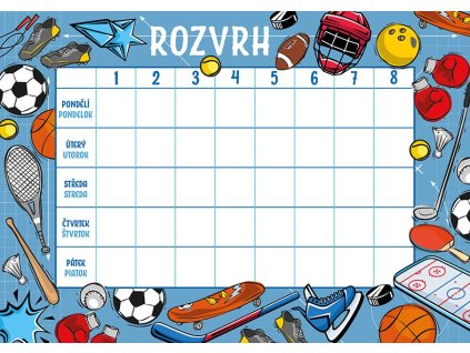 Rozvrh hodin - Sport