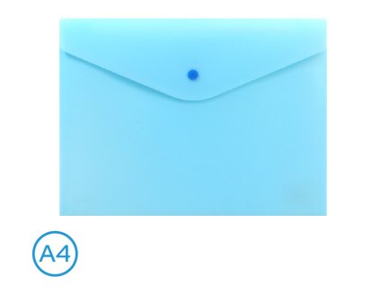 Spisový obal A4 pastelově modrý s klopou a drukem – plastový obal na dokumenty z www.majjam.cz