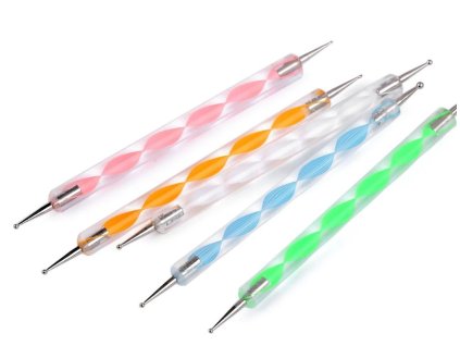 Tečkovací, embosovací a modelovací pera – sada 5 ks s kovovými kuličkami pro univerzální tvoření | www.majjam.cz