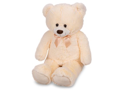 Plush Friends plyšový medvěd 80 cm béžový s mašlí – roztomilý plyšák pro děti od 0m+ z www.majjam.cz  🧸