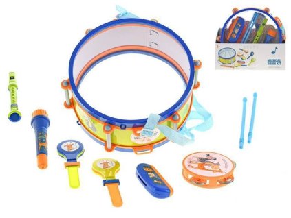 Sada hudebních nástrojů 7 ks s paličkami – hudební hračka pro děti od 3 let z www.majjam.cz