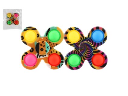 Spinner Bubble Pops plast 8 cm mix barev – antistresová hračka pro děti i dospělé z www.majjam.czSpinner bubble pops plast 8cm mix barev v sáčku